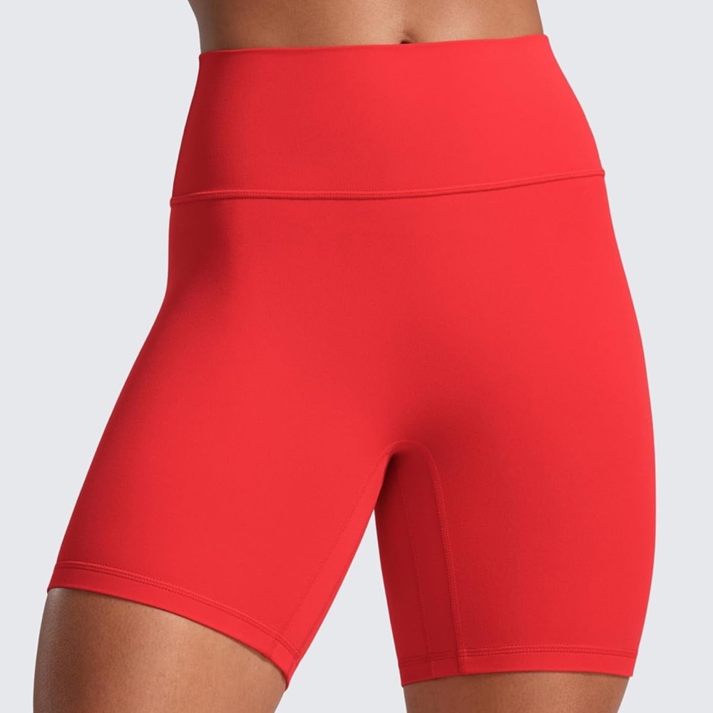 CRZ YOGA Secretsculpt Butterlift 6” Biker Shorts - red size L